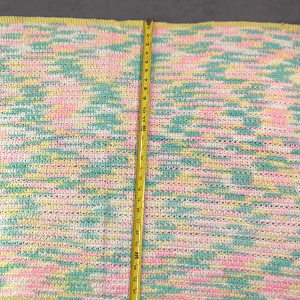 Handmade‎ crocheted baby afghan  3ft by 2 ft 4 “